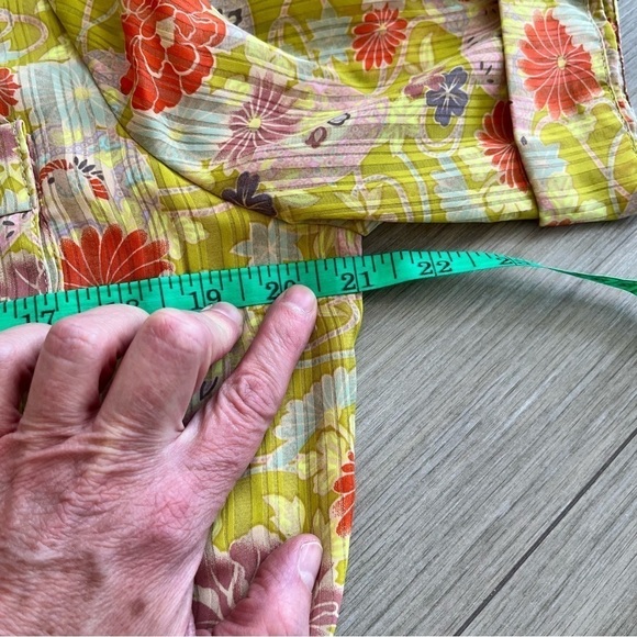 BCBGMAXAZRIA Floral Print Chinoiserie Mini Dress, Drawstring Waist, Size Large - Picture 5 of 11